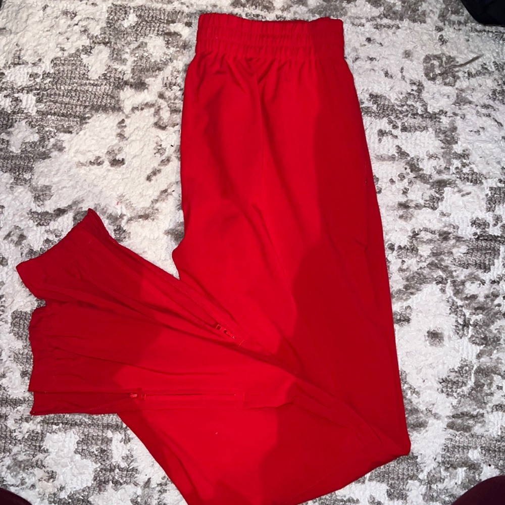 Red Aritzia TNA track pants size S